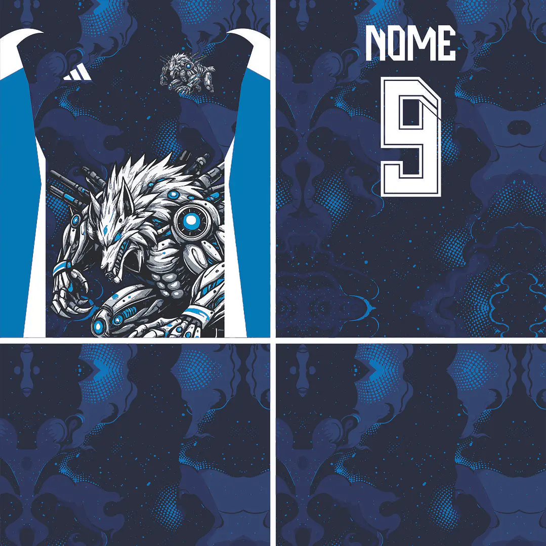 Arte Vetor Camisa Interclasse lobo Mod-903 2