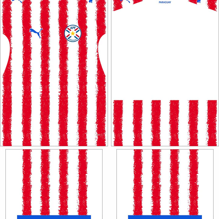 Arte Vetor Camisa Paraguay Local 2026 2