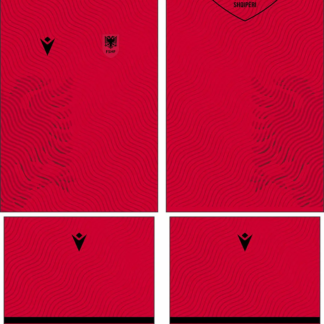 Arte Vetor Camisa Albania Home 2026 2