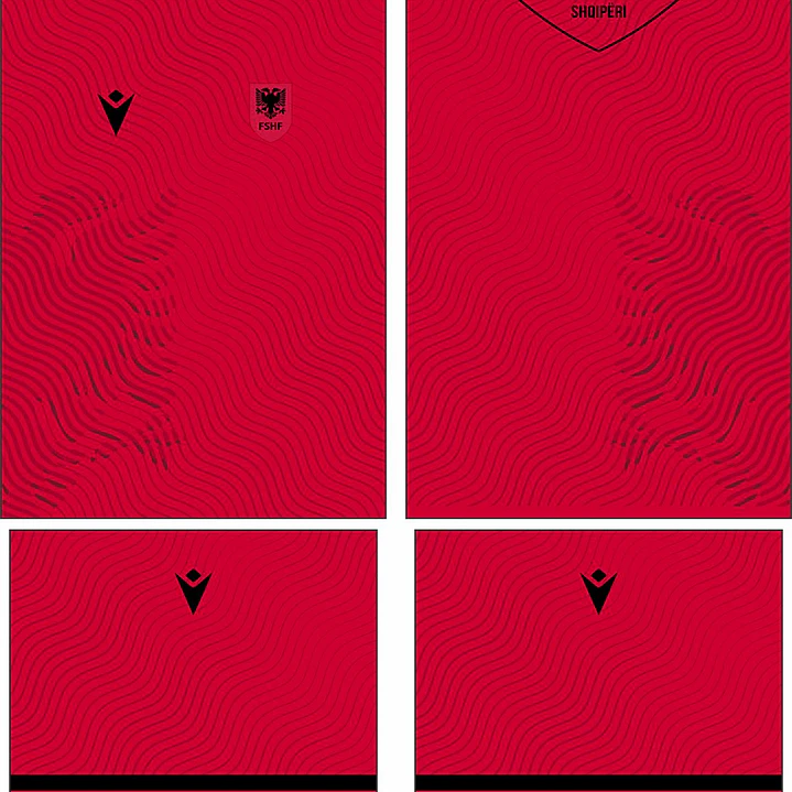 Arte Vetor Camisa Albania Home 2026 2