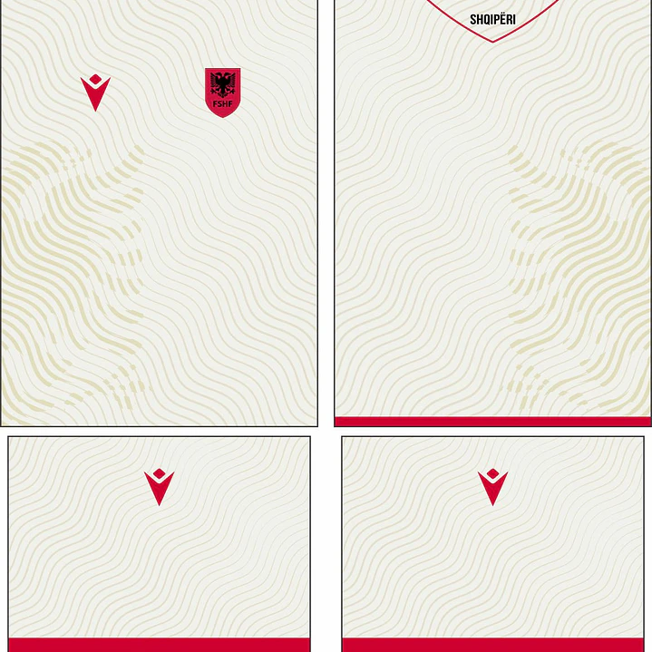 Arte Vetor Camisa Albania Away 2026 2
