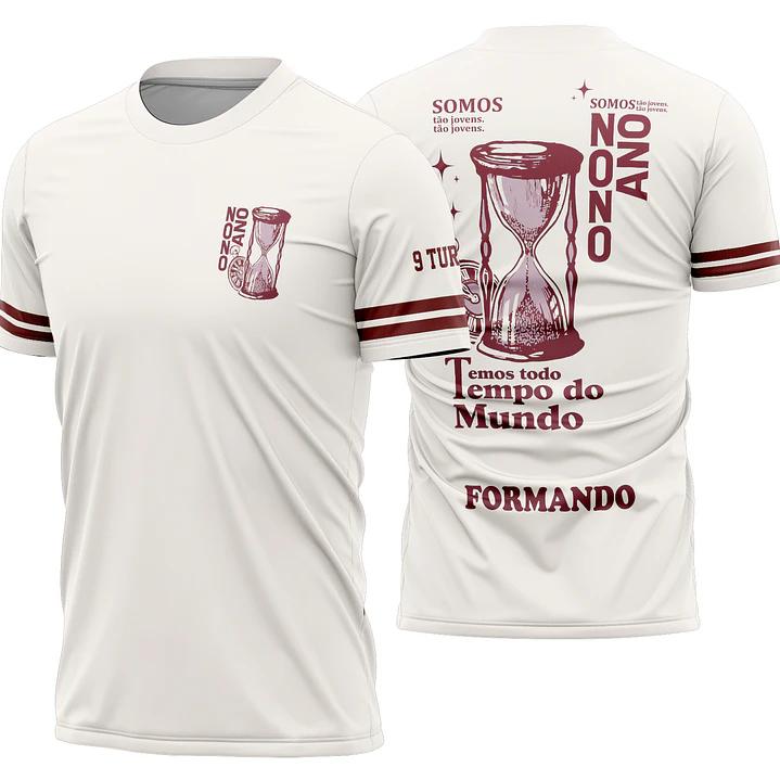 Arte Vetor Camisa Nono Ano Ampulheta Tempo Mod-342 1