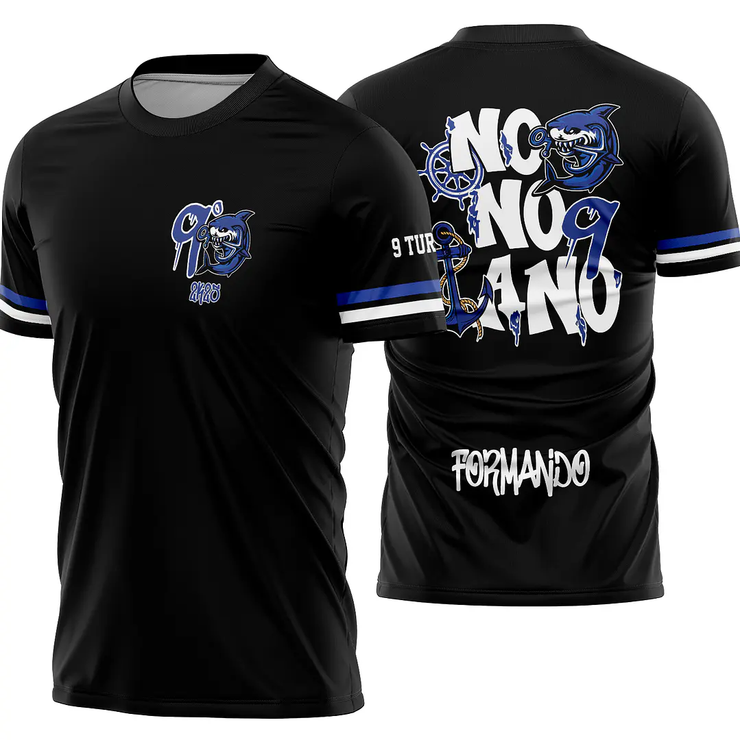 Arte Vetor Camisa Nono Ano Tubarão Ancora Mod-343 1