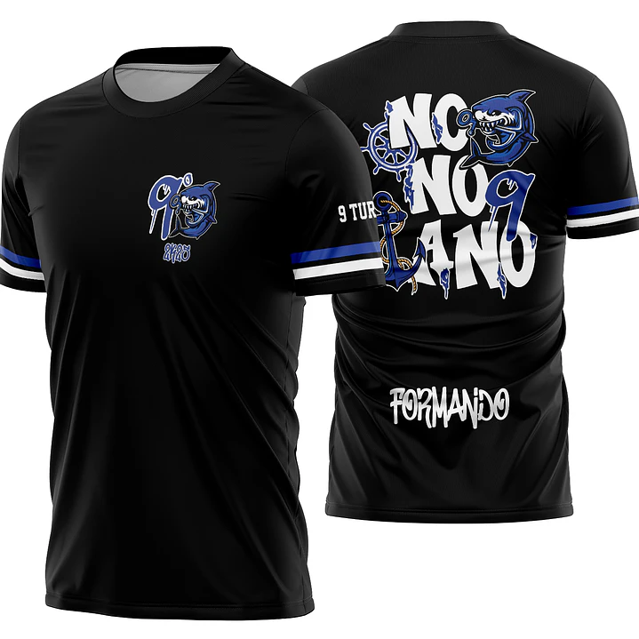 Arte Vetor Camisa Nono Ano Tubarão Ancora Mod-343 1