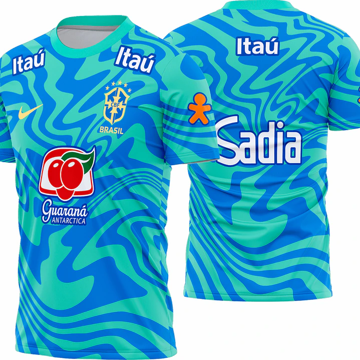 Arte Vetor Camisa Brasil Pré-Jogo I 2026-28 1