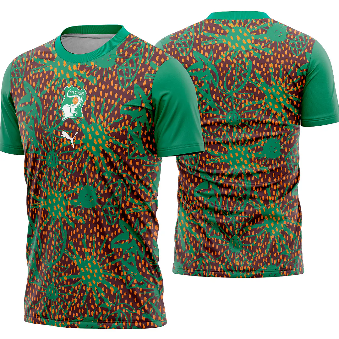 Arte Vetor Camisa Costa Marfil Pre-jogo 2026 1