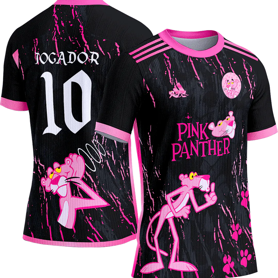 Arte Vetor Camisa Interclasse 202 Pantera Cor de Rosa 1