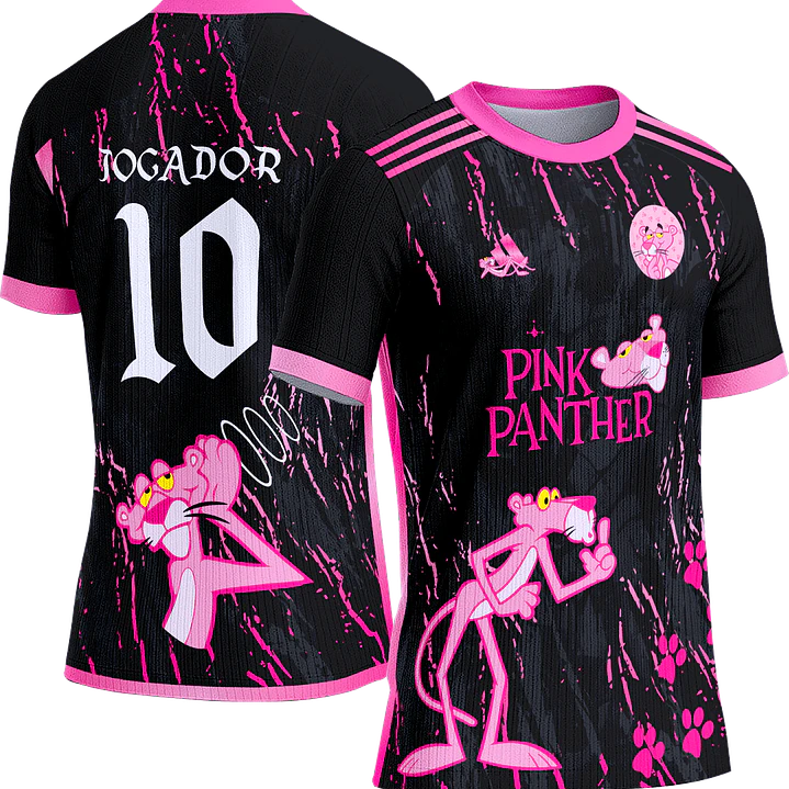 Arte Vetor Camisa Interclasse 202 Pantera Cor de Rosa 1