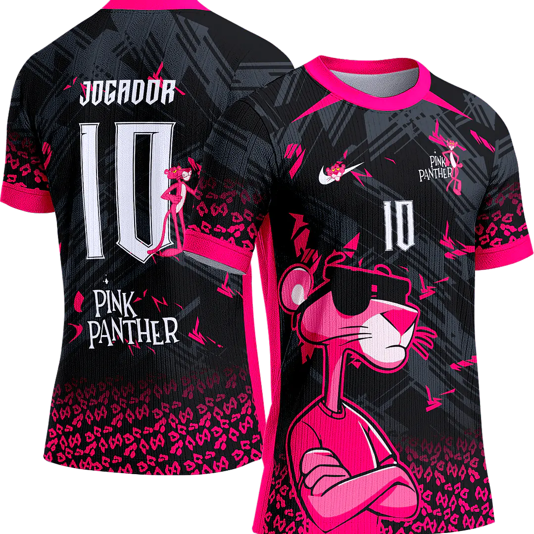 Arte Vetor Camisa Interclasse 219 Pantera Cor de Rosa 1