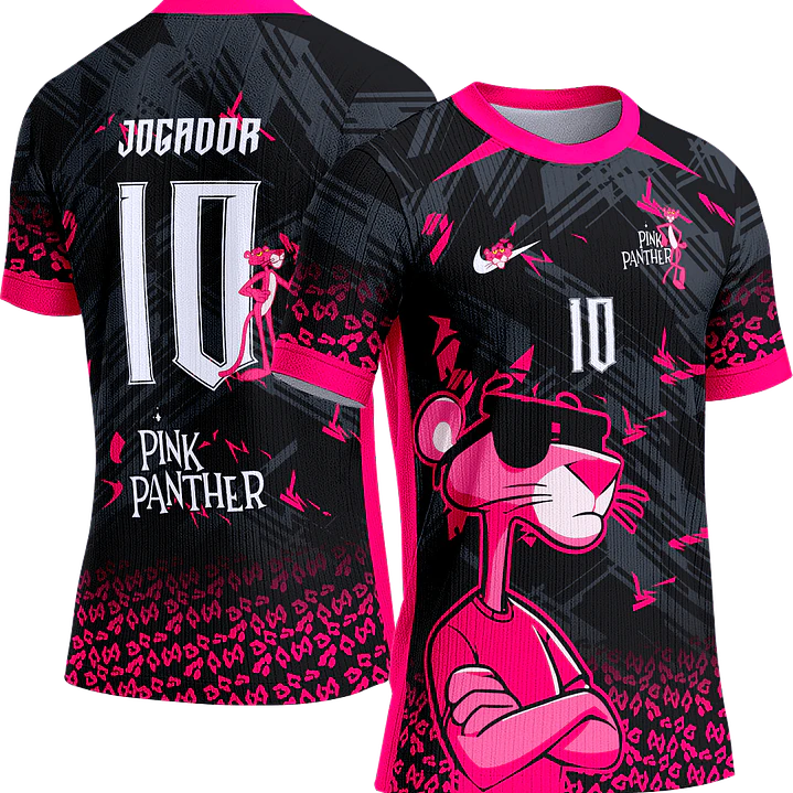 Arte Vetor Camisa Interclasse 219 Pantera Cor de Rosa 1