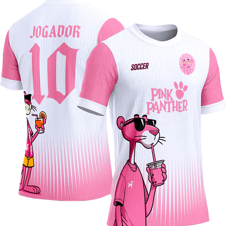 Arte Vetor Camisa Interclasse 260 Pantera Cor de Rosa 1