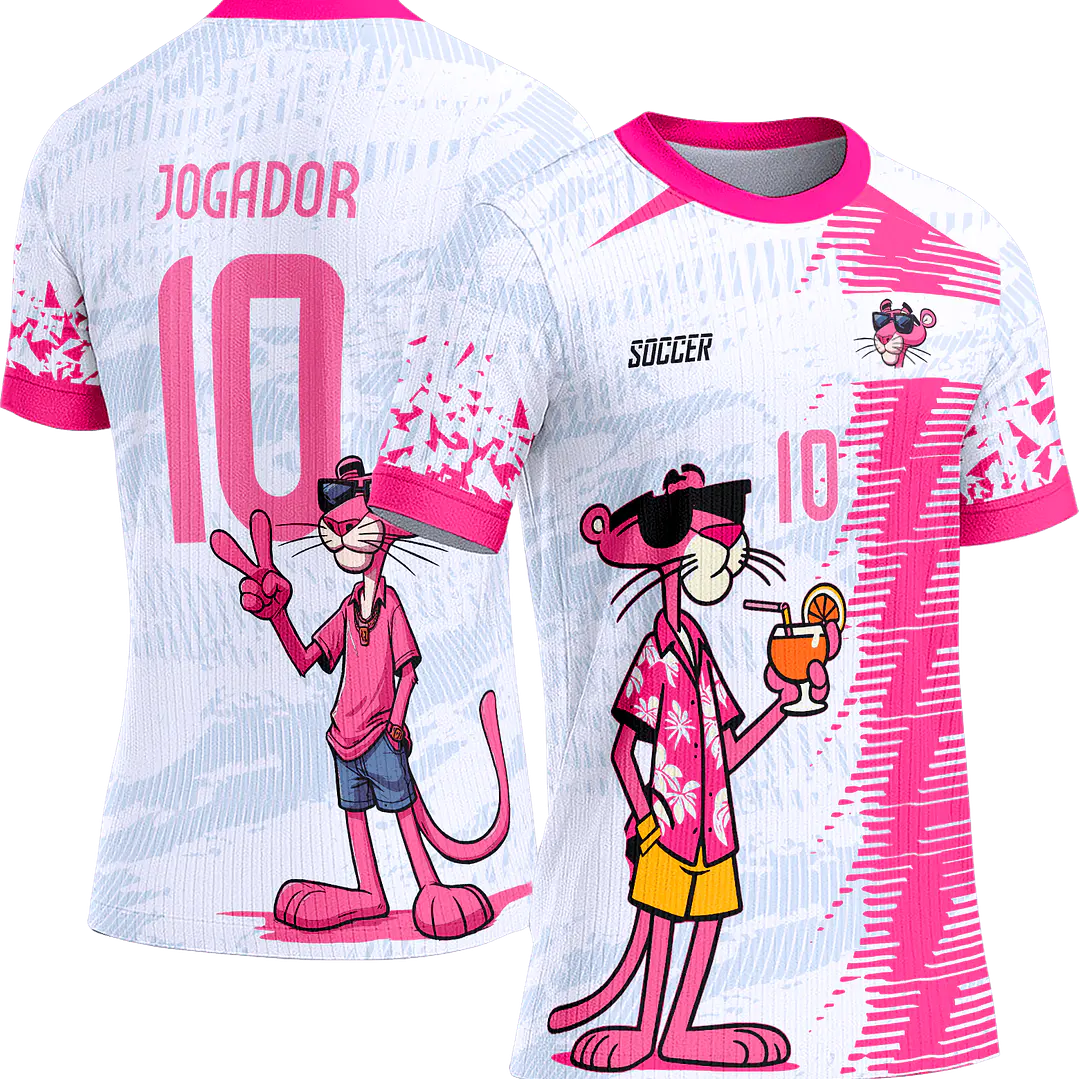 Arte Vetor Camisa Interclasse 261 Pantera Cor de Rosa 1