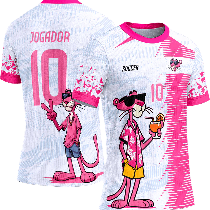 Arte Vetor Camisa Interclasse 261 Pantera Cor de Rosa 1