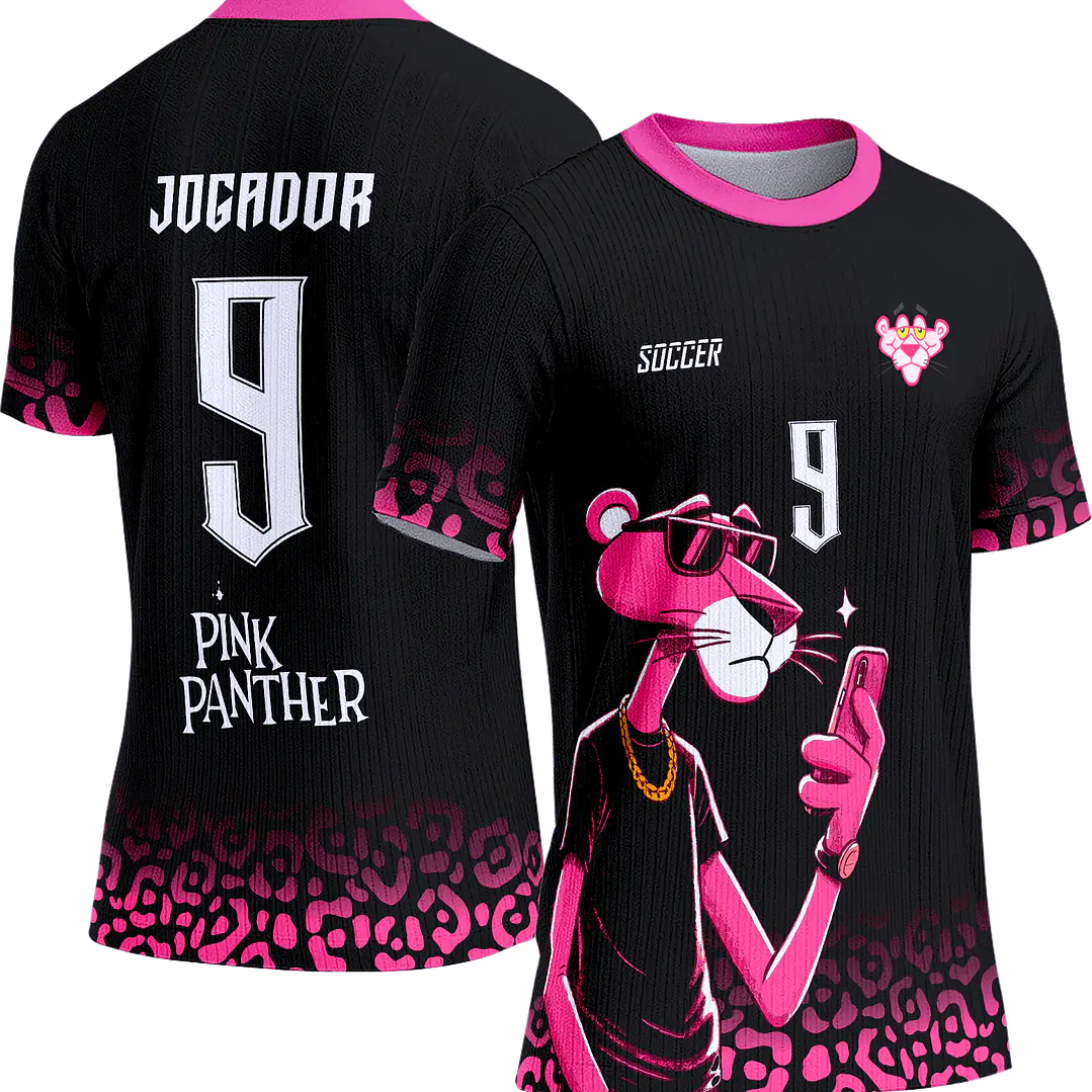 Arte Vetor Camisa Interclasse 287 Pantera Cor de Rosa 1