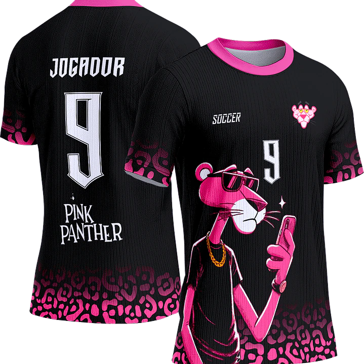 Arte Vetor Camisa Interclasse 287 Pantera Cor de Rosa 1