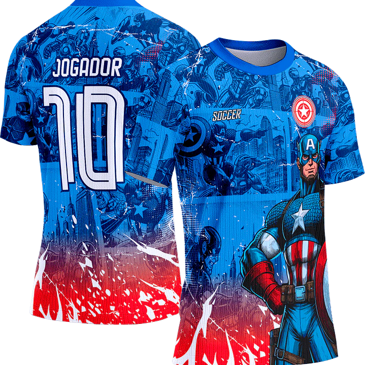 Arte Vetor Camisa Interclasse 331 Capitão America 1
