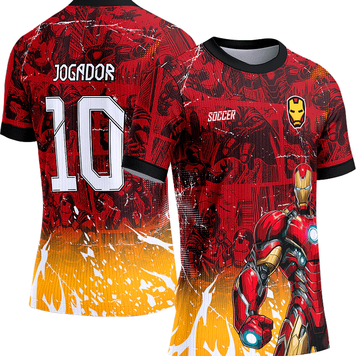 Arte Vetor Camisa Interclasse 395 Homem de Ferro 1