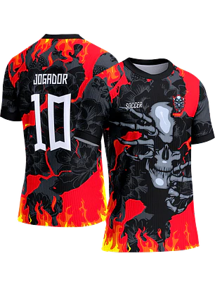 Arte Vetor Camisa Interclasse 458 Caveira