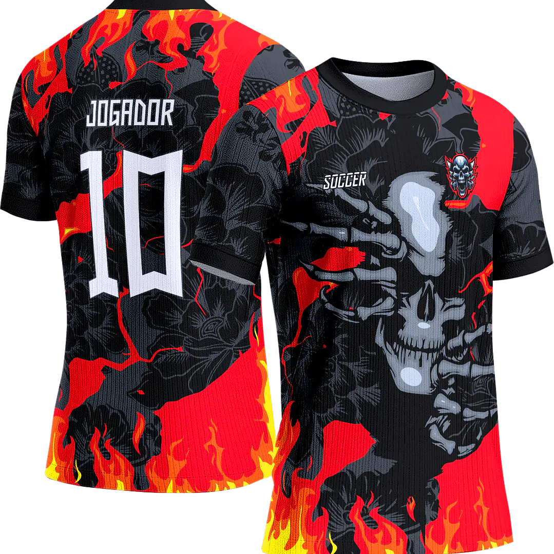 Arte Vetor Camisa Interclasse 458 Caveira 1