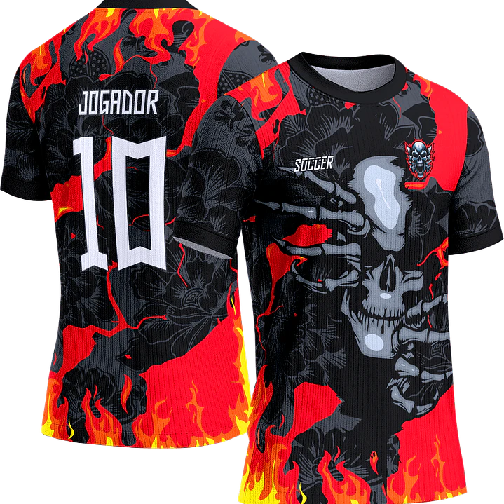 Arte Vetor Camisa Interclasse 458 Caveira 1