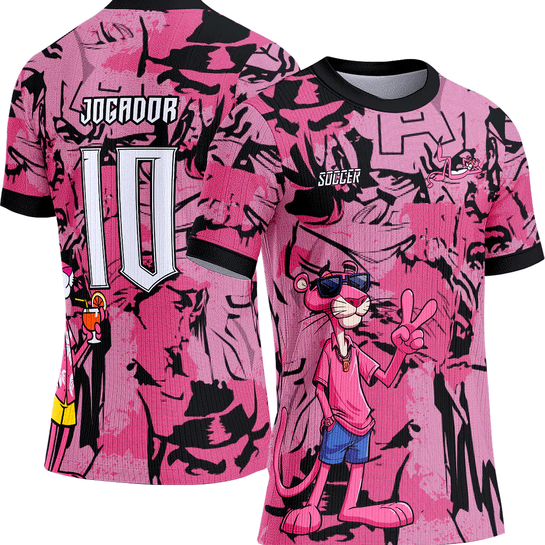 Arte Vetor Camisa Interclasse 578 Pantera Cor de Rosa 1