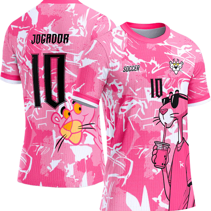 Arte Vetor Camisa Interclasse 615 Pantera Cor de Rosa 1