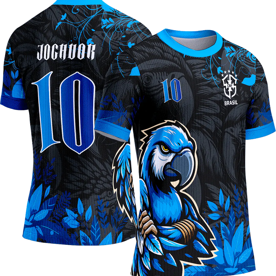 Arte Vetor Camisa Interclasse 618 Arara Azul 1