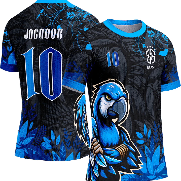 Arte Vetor Camisa Interclasse 618 Arara Azul 1