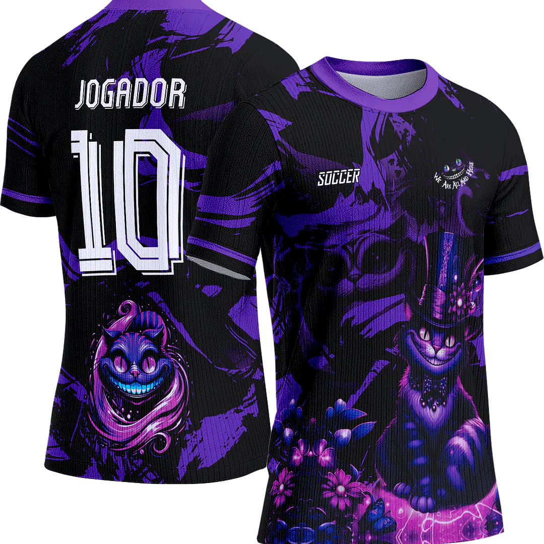 Arte Vetor Camisa Interclasse 659 Gato Cheshire 1