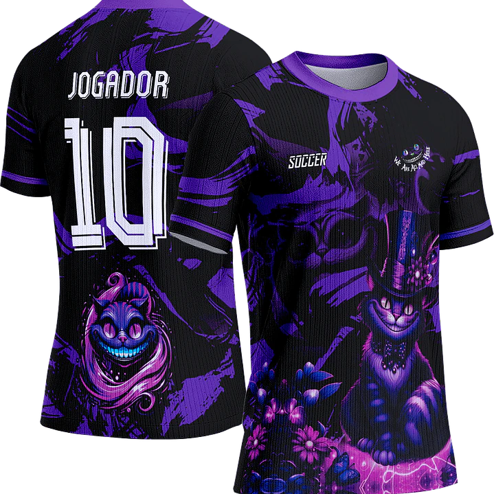 Arte Vetor Camisa Interclasse 659 Gato Cheshire 1