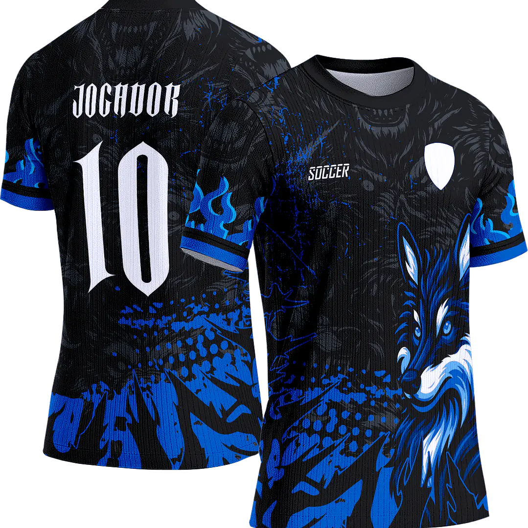 Arte Vetor Camisa Interclasse 763 Lobo Azul 1