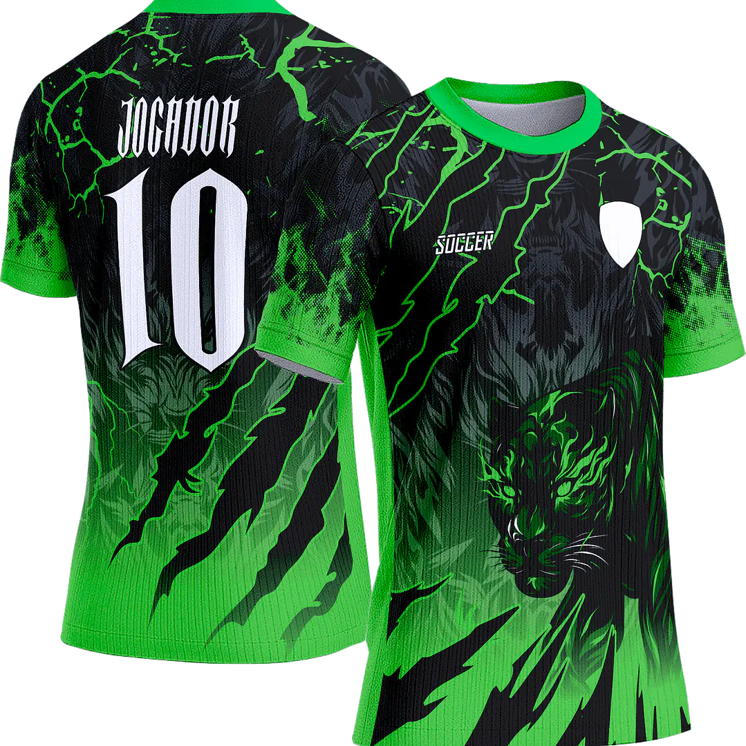 Arte Vetor Camisa Interclasse 768 Pantera Verde 1