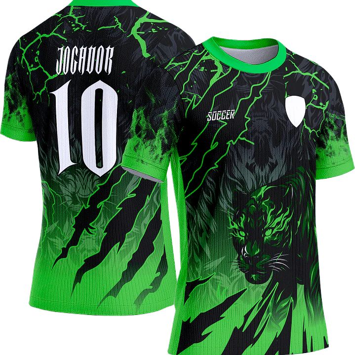 Arte Vetor Camisa Interclasse 768 Pantera Verde 1