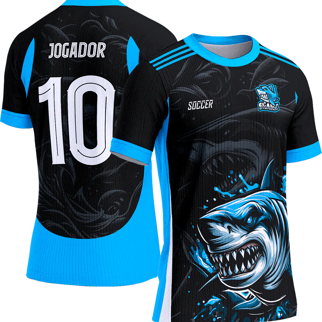 Arte Vetor Camisa Interclasse 770 Tubarão Azul 1