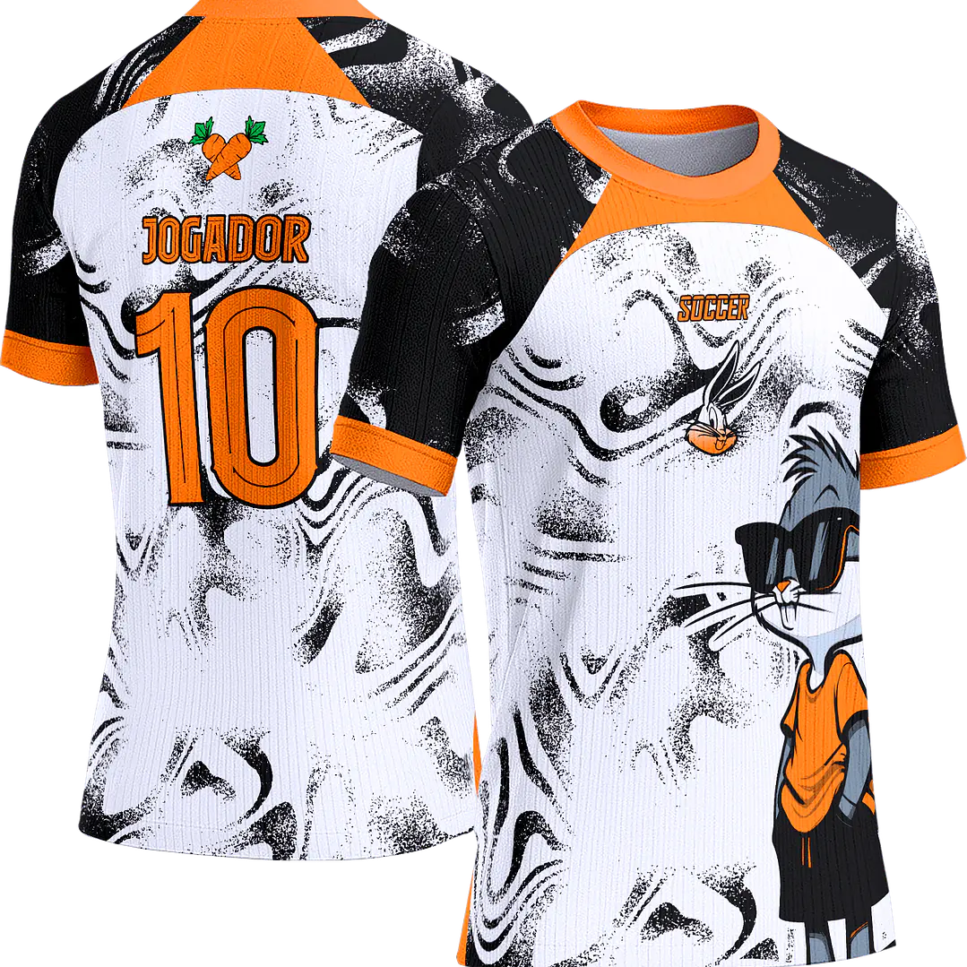 Arte Vetor Camisa Interclasse 771 Pernalonga Laranja 1