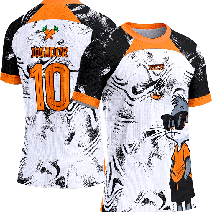 Arte Vetor Camisa Interclasse 771 Pernalonga Laranja 1