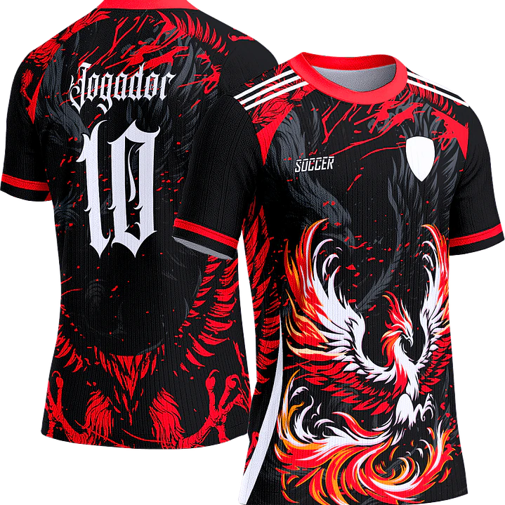Arte Vetor Camisa Interclasse 779 Fenix Vermelha 1