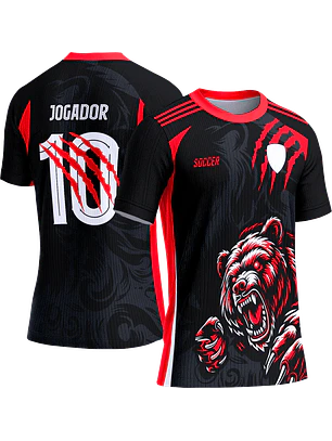 Arte Vetor Camisa Interclasse 788 Urso Vermelho