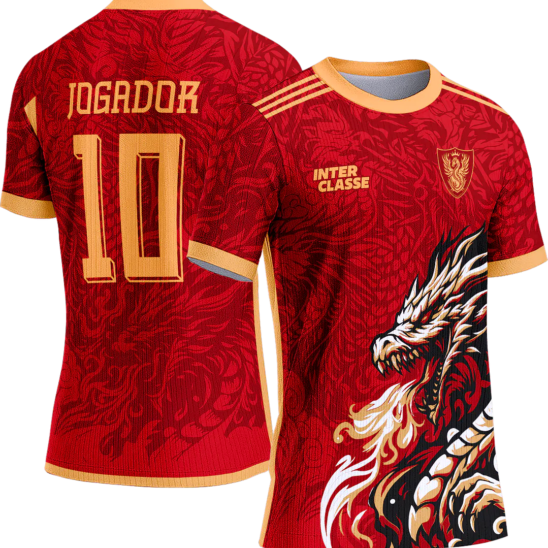 Arte Vetor Camisa Interclasse 792 Dragão Vermelho 1
