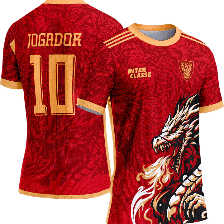 Arte Vetor Camisa Interclasse 792 Dragão Vermelho 1