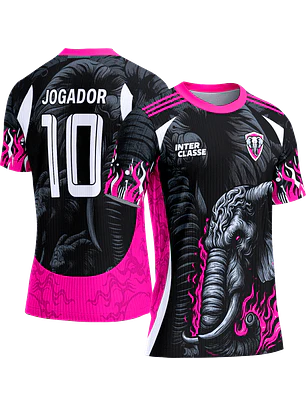 Arte Vetor Camisa Interclasse 795 Elefante Rosa
