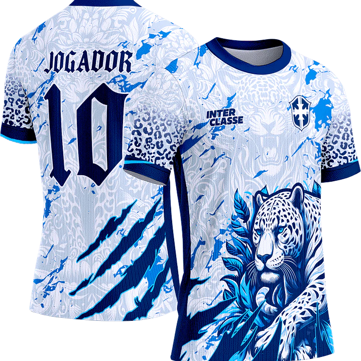 Arte Vetor Camisa Interclasse 798 Onça Azul 1