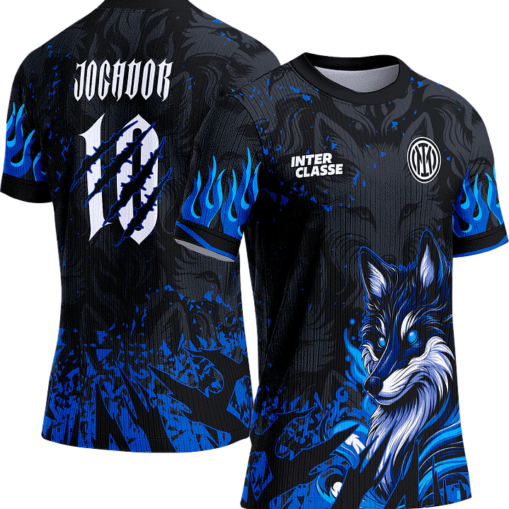 Arte Vetor Camisa Interclasse 799 Raposa Azul 1
