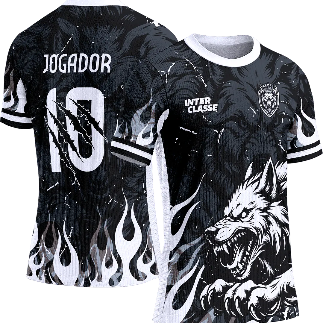 Arte Vetor Camisa Interclasse 801 Lobo Branco 1