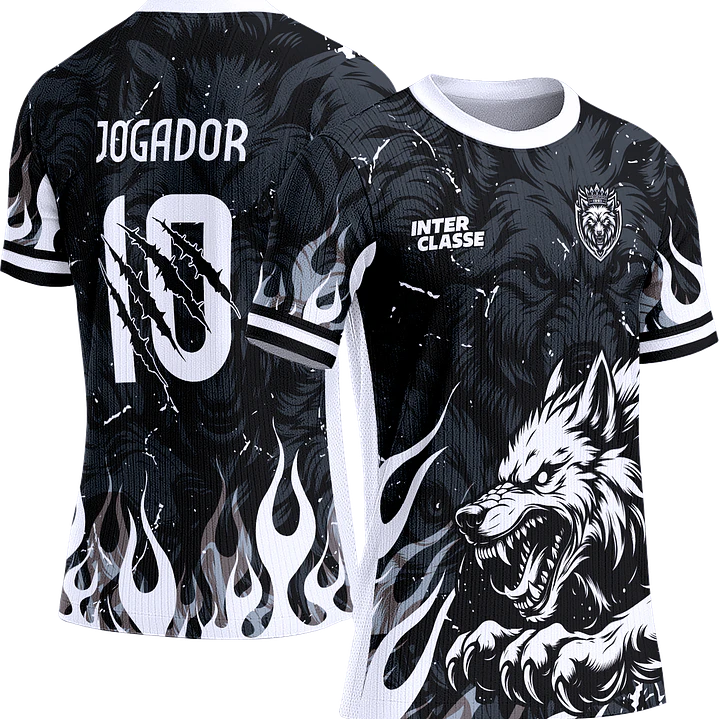 Arte Vetor Camisa Interclasse 801 Lobo Branco 1
