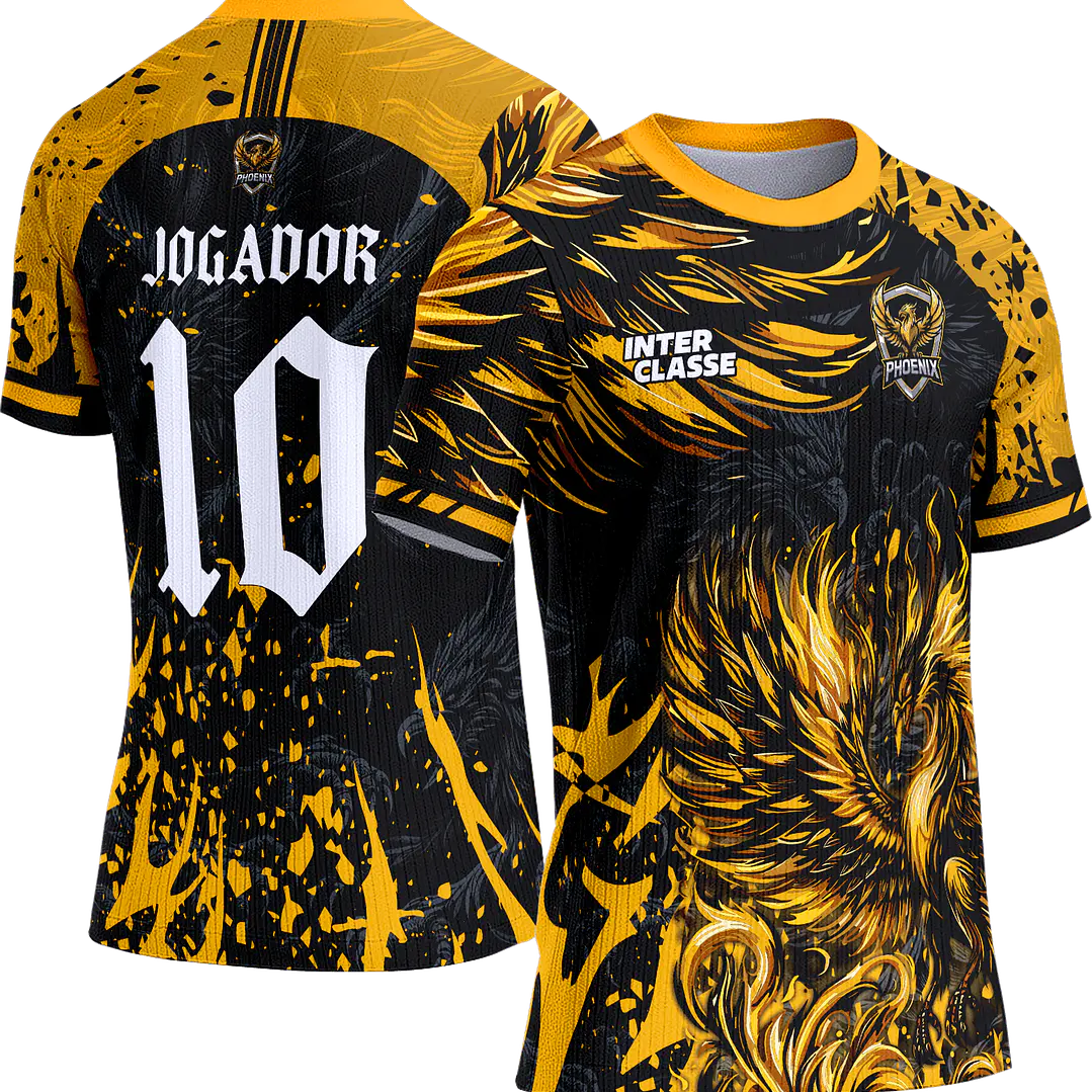 Arte Vetor Camisa Interclasse 803 Fenix Amarela 1