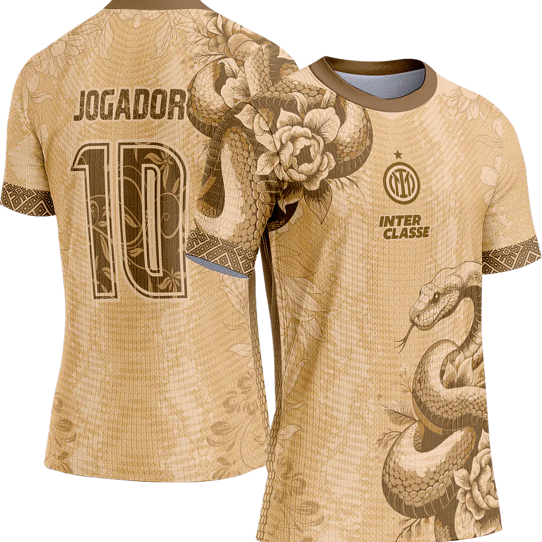 Arte Vetor Camisa Interclasse 804 Cobra Bege 1