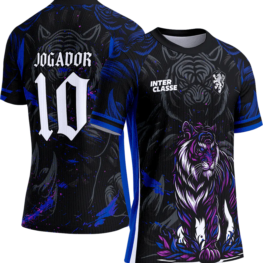 Arte Vetor Camisa Interclasse 808 Tigre Roxo 1