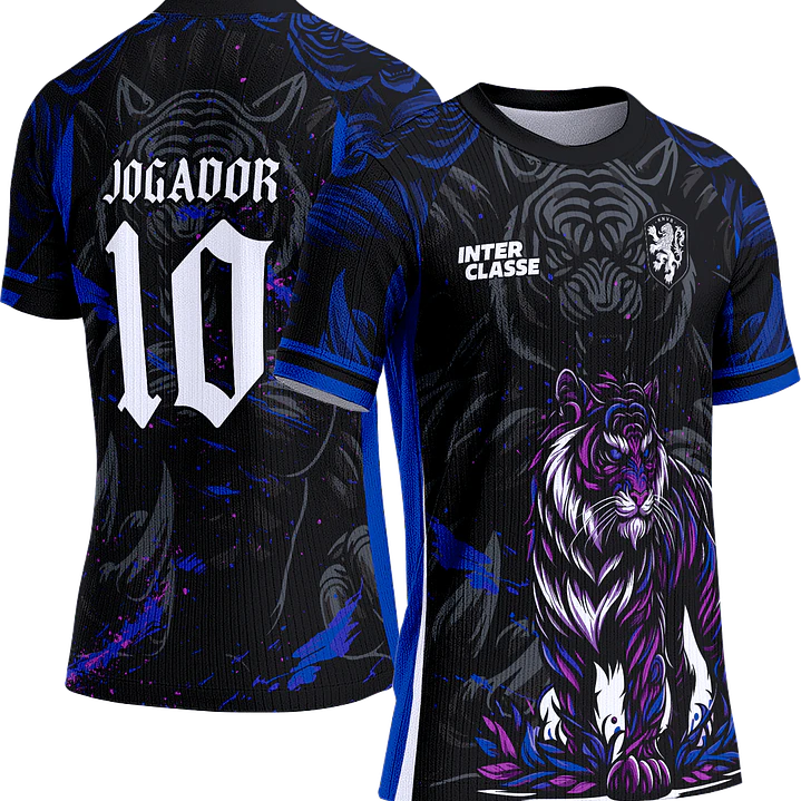 Arte Vetor Camisa Interclasse 808 Tigre Roxo 1