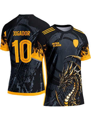 Arte Vetor Camisa Interclasse 810 Dragão Amarelo